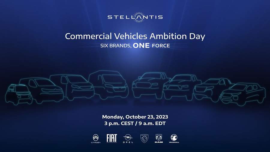 Stellantis apresentar&aacute; estrat&eacute;gia para ve&iacute;culos comerciais e nova linha global de vans no dia 23 de outubro