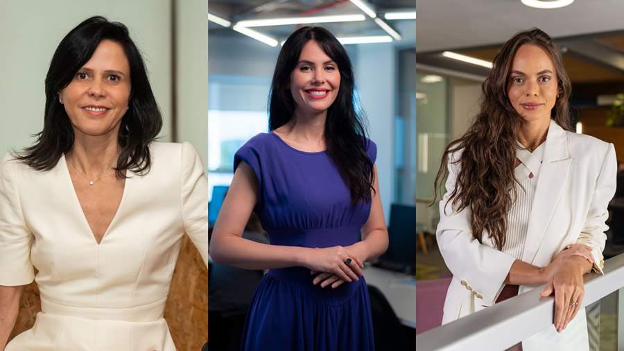 Mar&iacute;lia Rocca, L&iacute;gia Lopes e Isis Abbud. Cr&eacute;ditos: divulga&ccedil;&atilde;o.