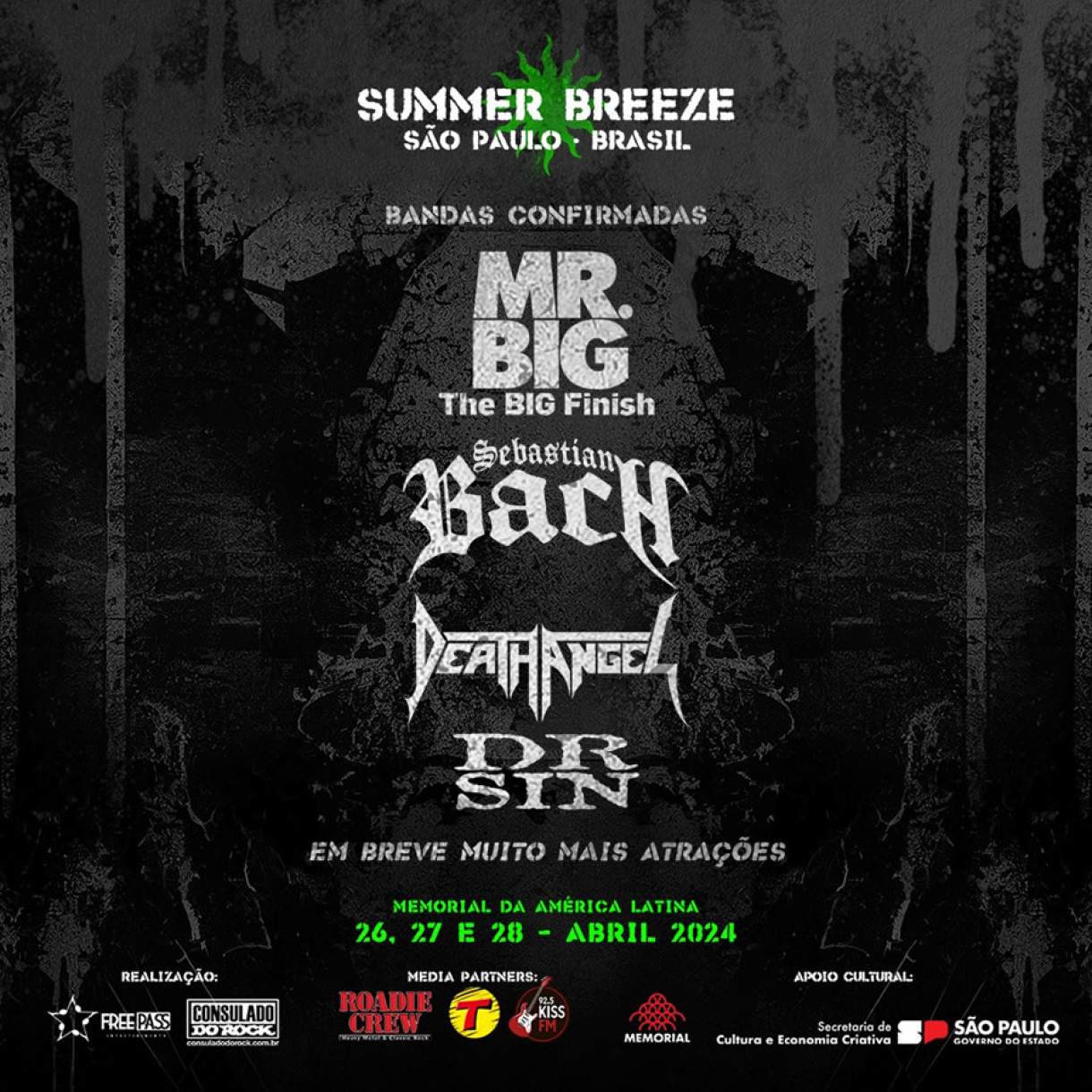 Summer Breeze 2024 Confirma Mais 4 Nomes Para O Line Up. Entre Eles, Mr.  Big, Que Passará Por Aqui Com Show da Turnê de Despedida da Banda