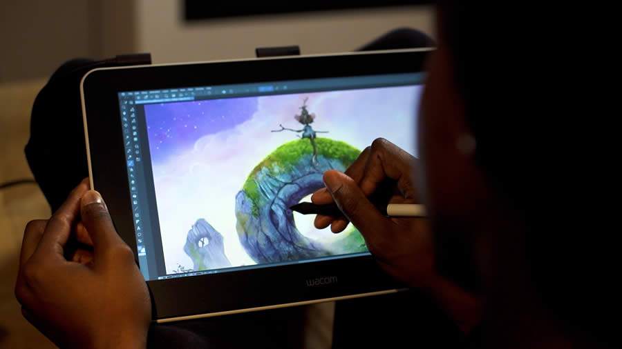 Wacom One em uso - Divulga&ccedil;&atilde;o