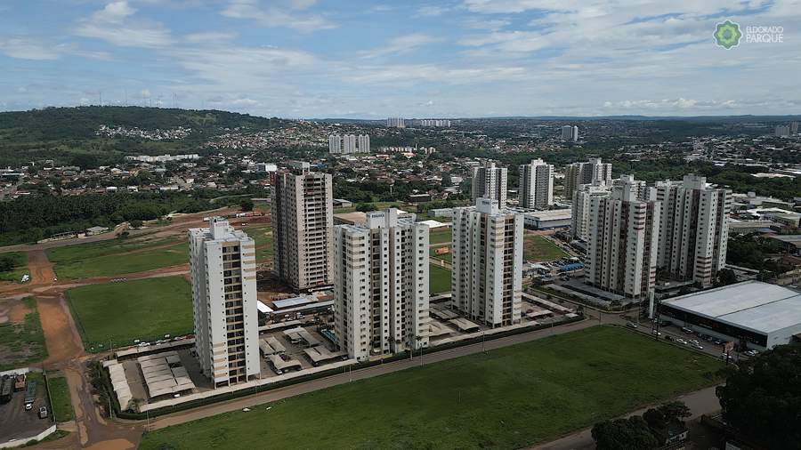 Imagem a&eacute;rea do condom&iacute;nio horizontal Parque Eldorado Bairro Pleno - Divulga&ccedil;&atilde;o