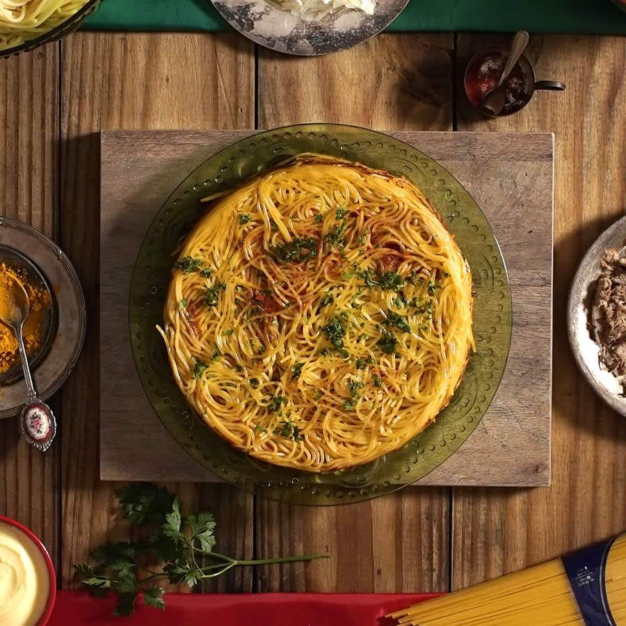 Spaghetti Adria com Açafrão e Ragu de Cordeiro - Adria divulgação