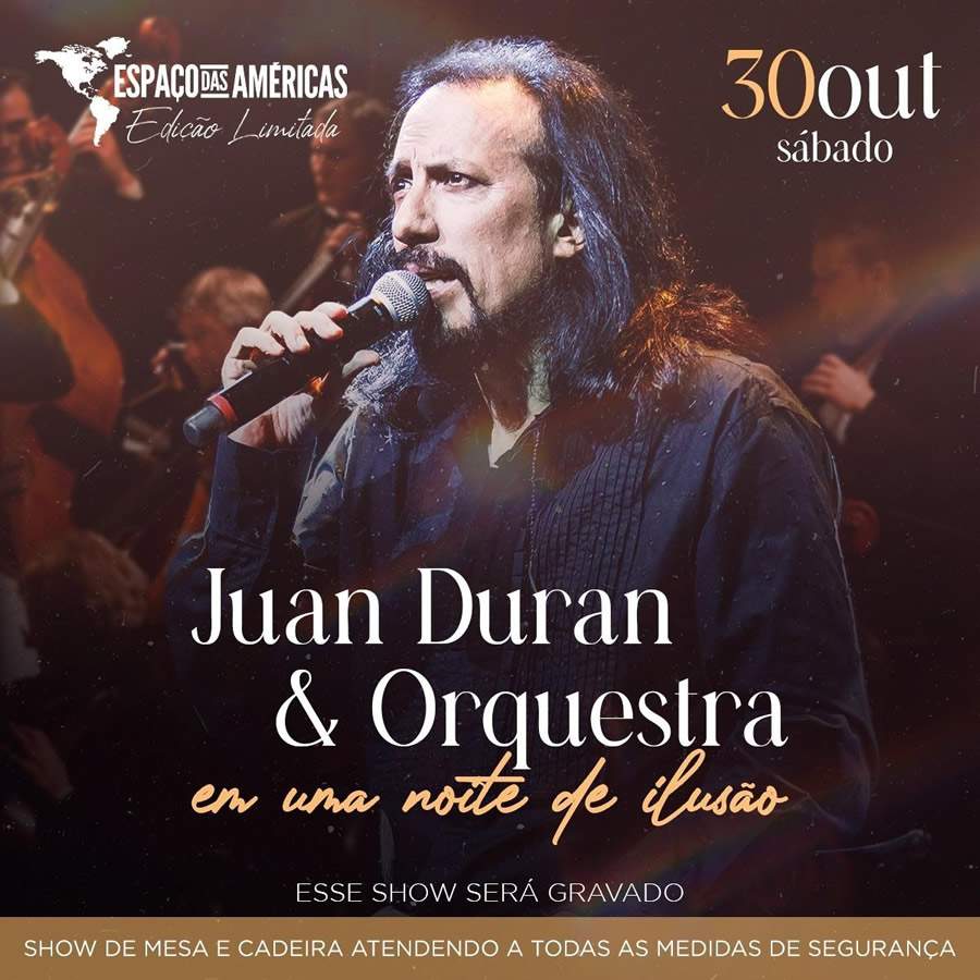 Juan Duran apresenta espetáculo com música e ilusionismo no Espaço das Américas