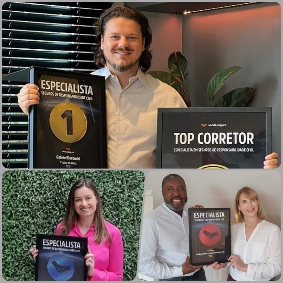 Vencedores do pr&ecirc;mio em 2023: Gabriel Bittio Borduchi, Karla Marturelli Mattos Bernardino e o casal Suely Sandra Costa Silva e Claudinei Gon&ccedil;alves da Silva