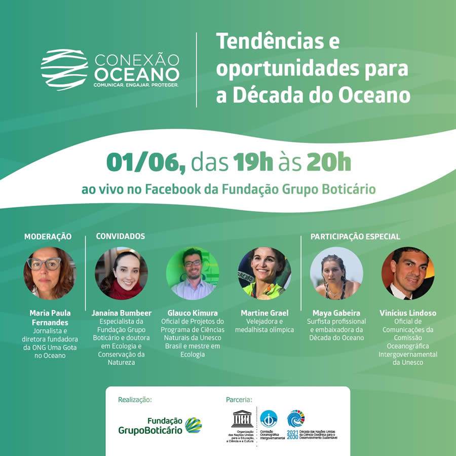 Tend&ecirc;ncias e oportunidades para a D&eacute;cada do Oceano s&atilde;o tema de evento on-line