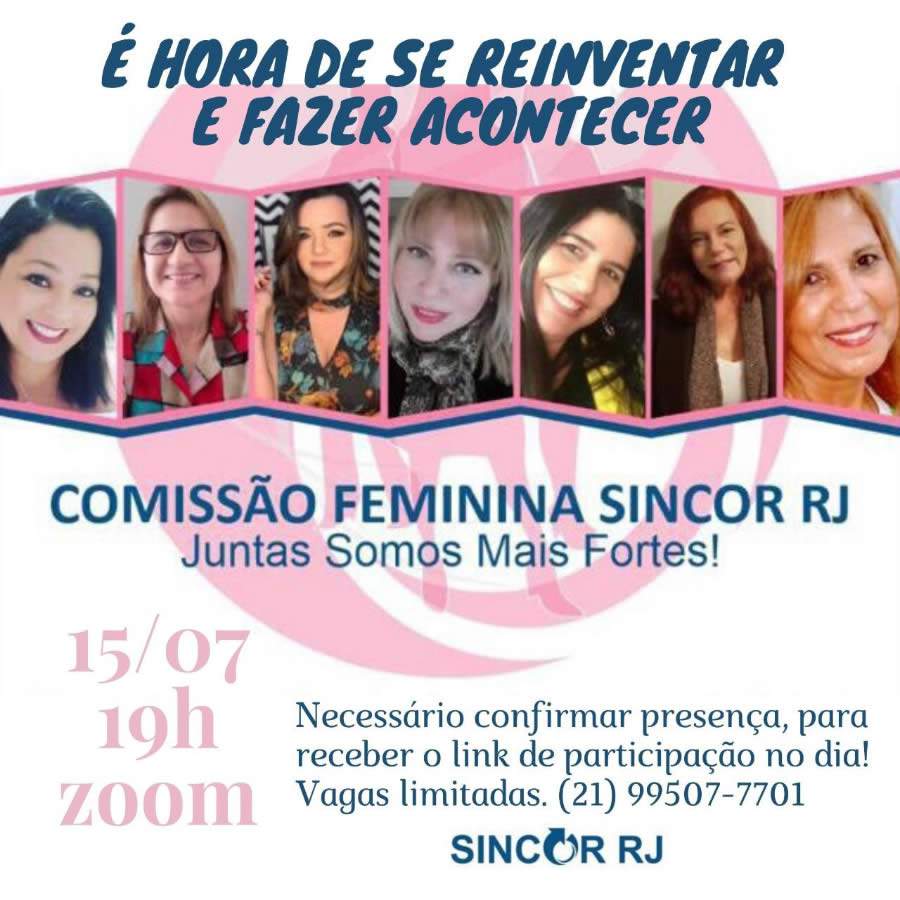 Comiss&atilde;o Feminina do Sincor-RJ realiza evento online