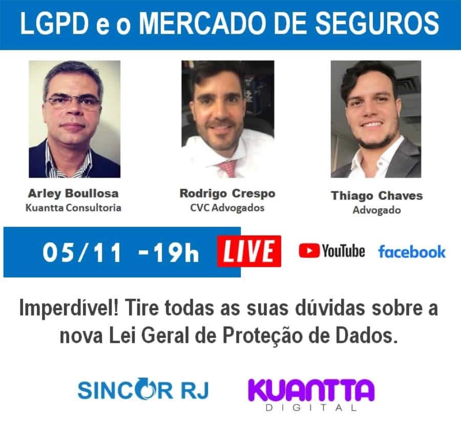 Kuantta Digital promove transmiss&atilde;o remota sobre a LGPD e o Mercado de Seguros