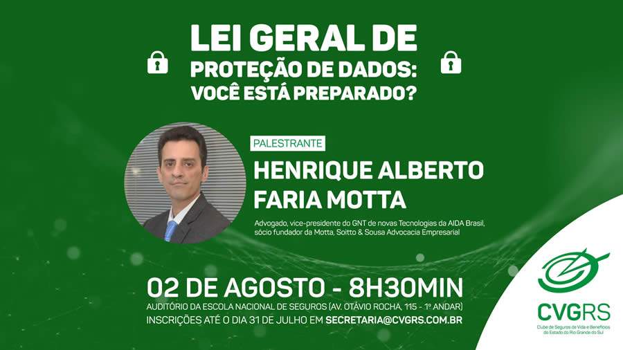 M&ecirc;s do advogado: Caf&eacute; do CVG RS abordar&aacute; Lei Geral de Prote&ccedil;&atilde;o de Dados