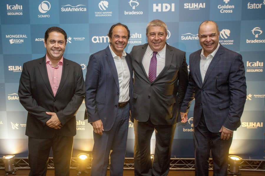 Robson Augusto Carneiro, Helio Opirari Jr, Luiz Philipe Baeta Neves e Jader Pereira de Abreu Filho: lideran&ccedil;as das Aconseg&rsquo;s MG, SP e RJ - Foto: Aconseg-RJ