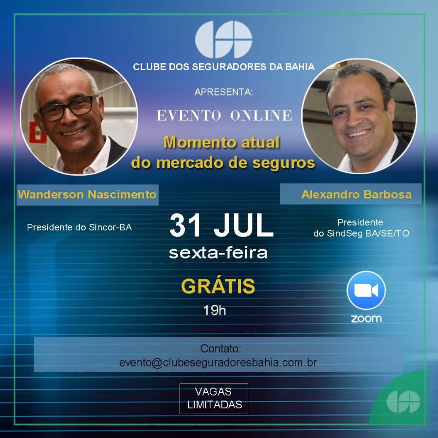 Clube dos Seguradores da Bahia promove novo encontro remoto