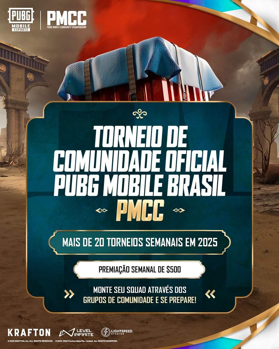 PUBG MOBILE anuncia campeonatos semanais para a comunidade; uma nova era de competição em 2025