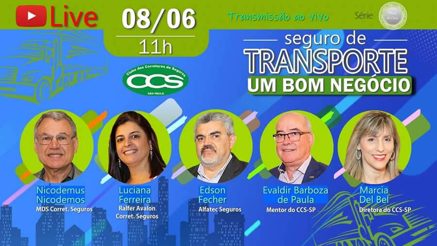 Live do CCS-SP mostrar&aacute; por que o seguro de transporte &eacute; um bom neg&oacute;cio