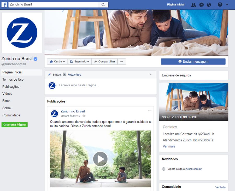 Legenda da Imagem: Zurich no Brasil