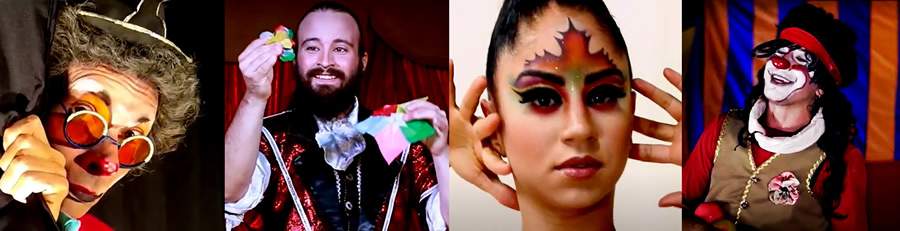 Imagens: premiados Funarte Respirarte 2020 - Boa noite; Abracadabra e as Cores M&aacute;gicas; Quando Desperto e Kadulino, O Palha&ccedil;o Corda Bamba.( fotos divulga&ccedil;&atilde;o )