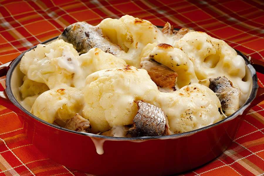 Gomes da Costa: Sardinha com couve flor gratinada + 2 receitas