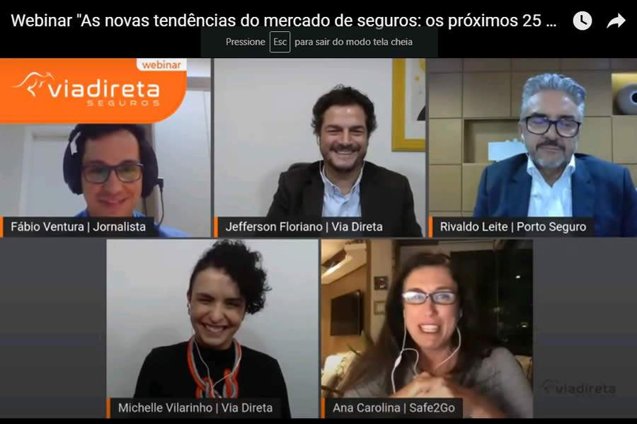 Via Direta Corretora de Seguros realizou live comemorativa dos seus 25 anos falando do futuro do mercado de seguros