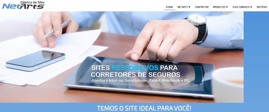 F&aacute;brica de Sites NetArts, relan&ccedil;a seu portal de Servi&ccedil;os para o Corretor de Seguros