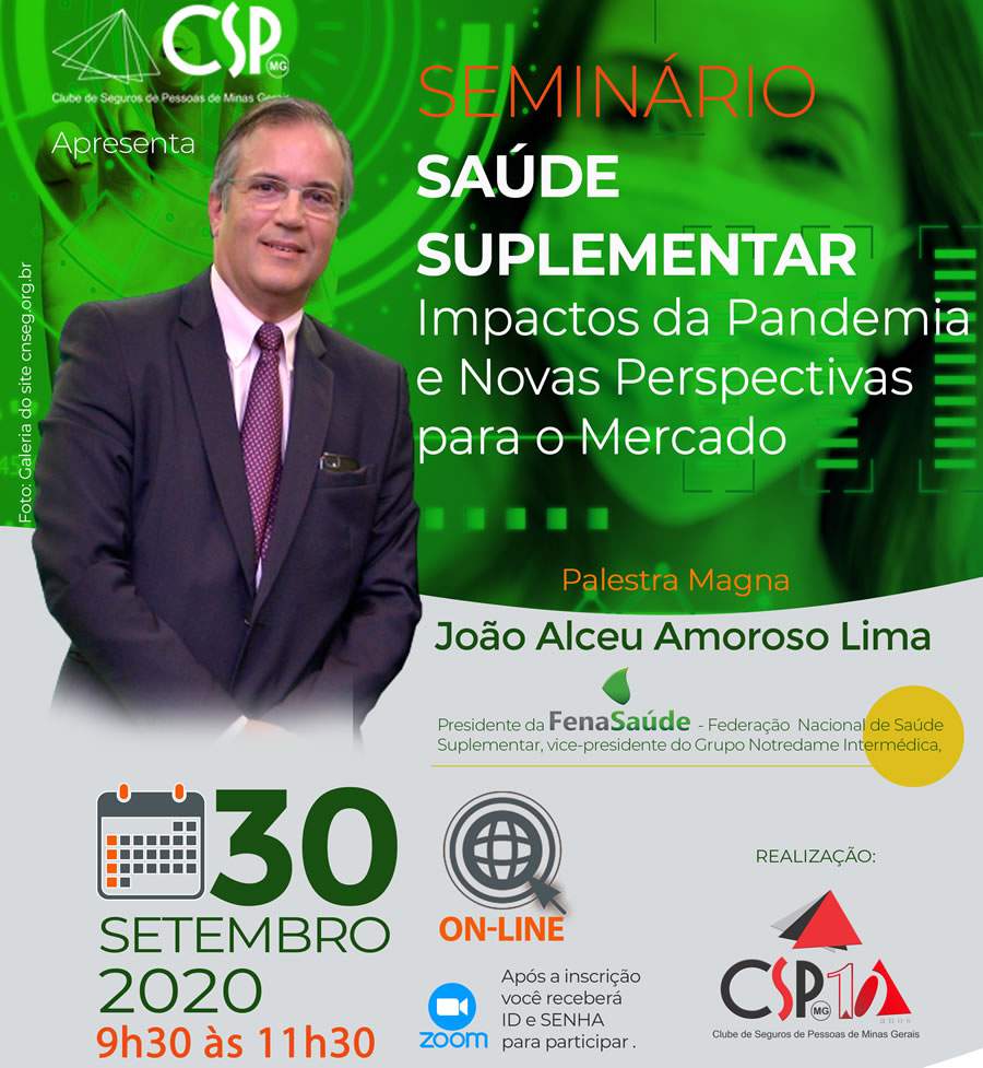 CSP-MG promove semin&aacute;rio on-line com participa&ccedil;&atilde;o do presidente da FenaSa&uacute;de