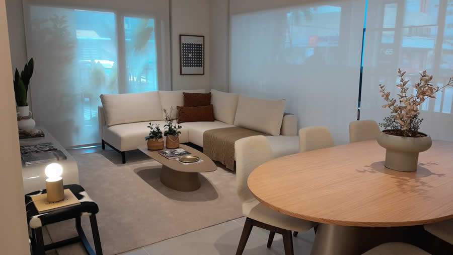 Integração dos ambientes gera amplitude para espaço - Divulgação