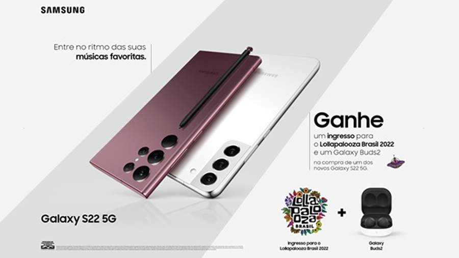 Samsung leva f&atilde;s ao Lollapalooza Brasil 2022 com a nova linha Galaxy S22 5G