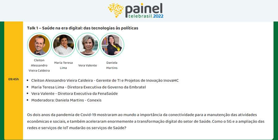 FenaSaúde participa de evento sobre Saúde e Energia da Associação Brasileira de Telecomunicações