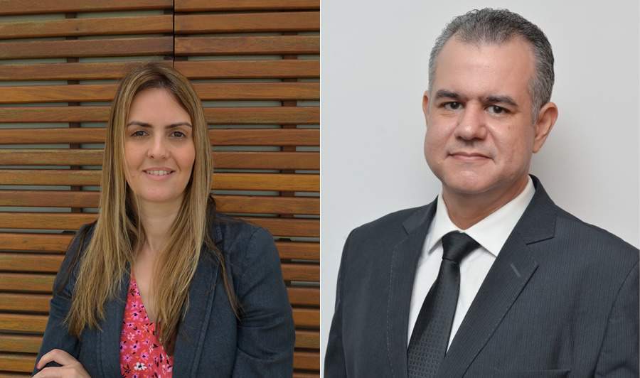 Daniela Carlos, gerente de PMO da Sompo Seguros e Vitor Neves Martins Puresa, gerente Atuarial da Sompo Seguros
