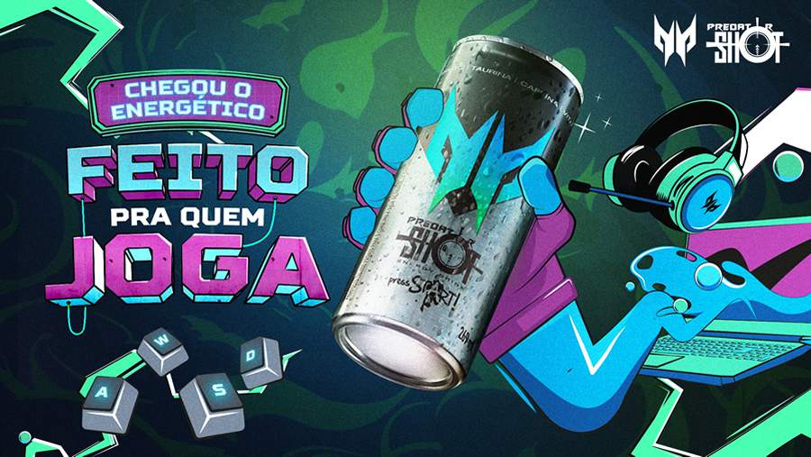 Acer lan&ccedil;a PredatorShot, energ&eacute;tico feito para quem joga