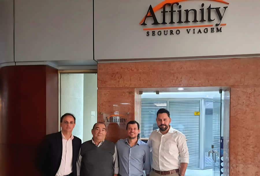 Wilson Ramos, gerente Comercial da Affinity em SP, Marilberto Fran&ccedil;a, CEO da Affinity, Emerson Camilo, CEO da Tailor Travel Services, e Jo&atilde;o Marcos Woitchecosky, Comercial da Affinity