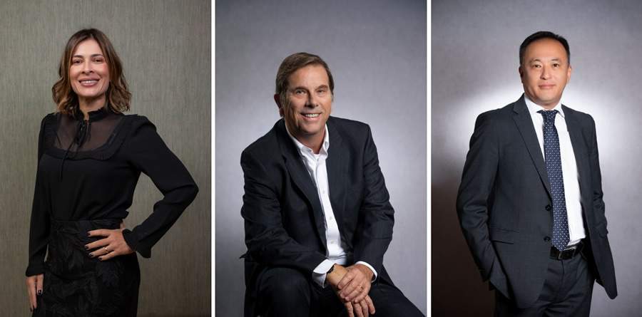 Andreia Padovani, Diretora Comercial Regional Minas Gerais / Felipe Smith Diretor Executivo de Produtos PJ / Marcos Kobayashi, Diretor Comercial Nacional Varejo e Vida