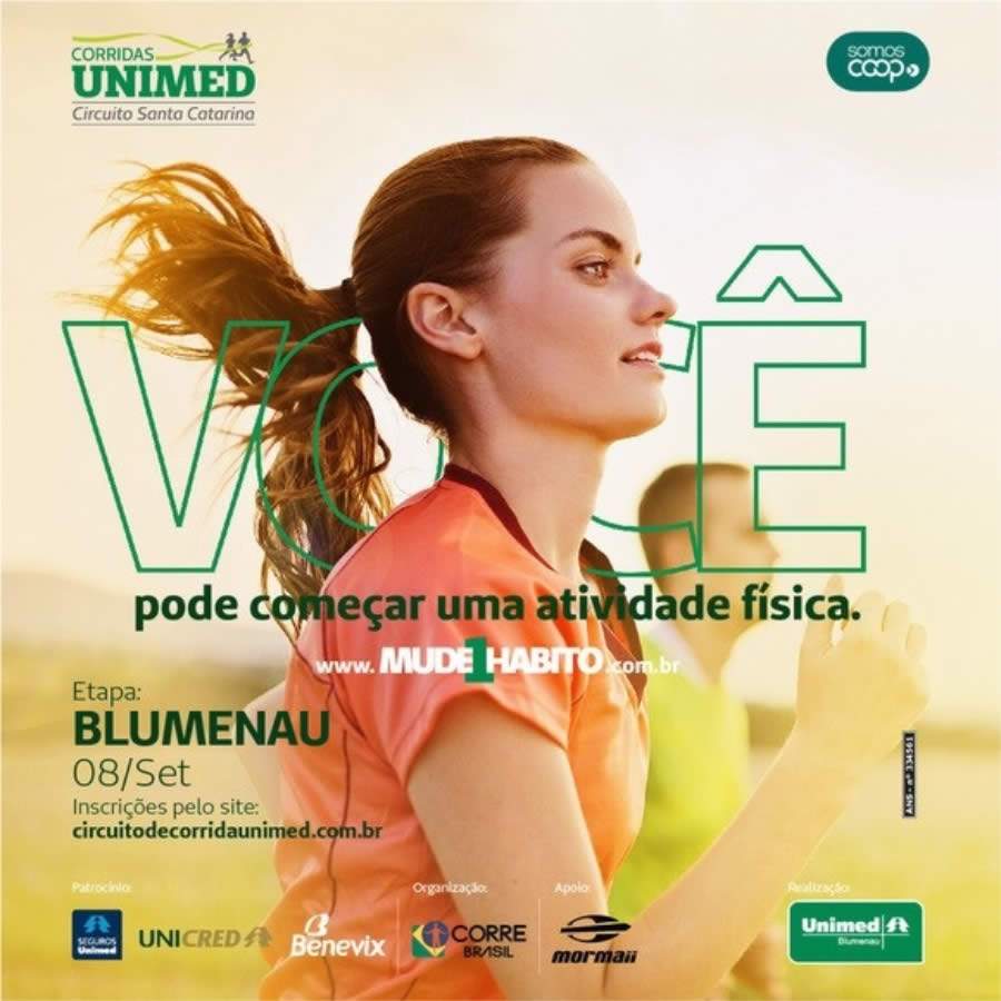 Inscrições abertas para Circuito de Corridas Unimed etapa Blumenau