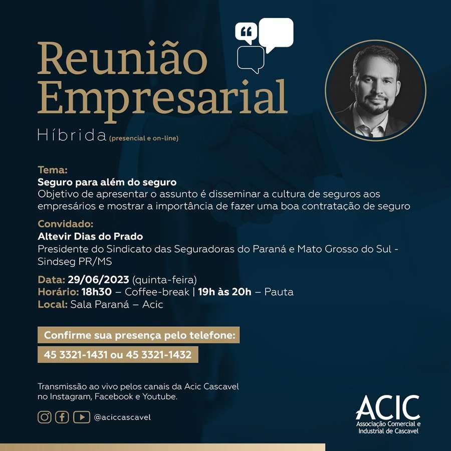 Representante de seguradoras faz palestra para empres&aacute;rios em Cascavel