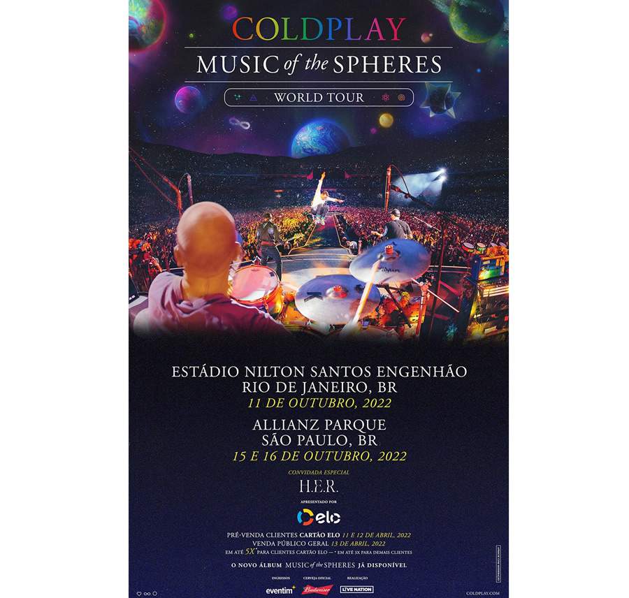 Elo volta aos palcos com pr&eacute;-venda exclusiva dos shows do Coldplay em SP e RJ
