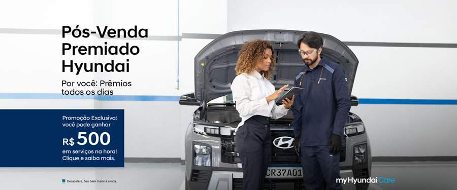 Hyundai lança campanha com prêmios diários de R$ 500 em serviços, peças e acessórios