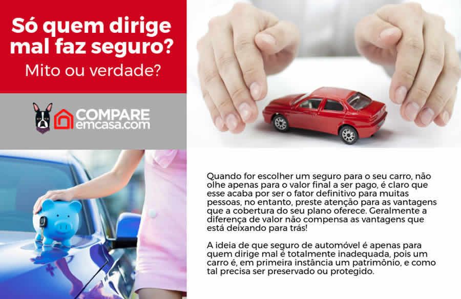 Infogr&aacute;fico : S&oacute; quem dirige mal faz seguro? Mito ou verdade?