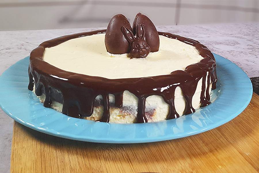 Torta de Sorvete com recheio de Creme de Avelã Zero Açúcar