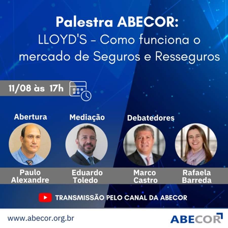 ABECOR realizar&aacute; live com representantes do Lloyd's