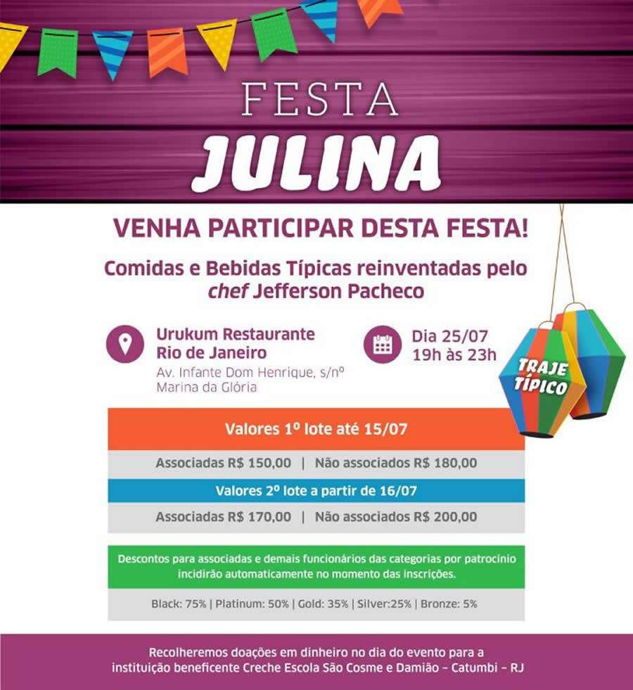 AMMS promove “Festa Julina” no dia 25 de julho