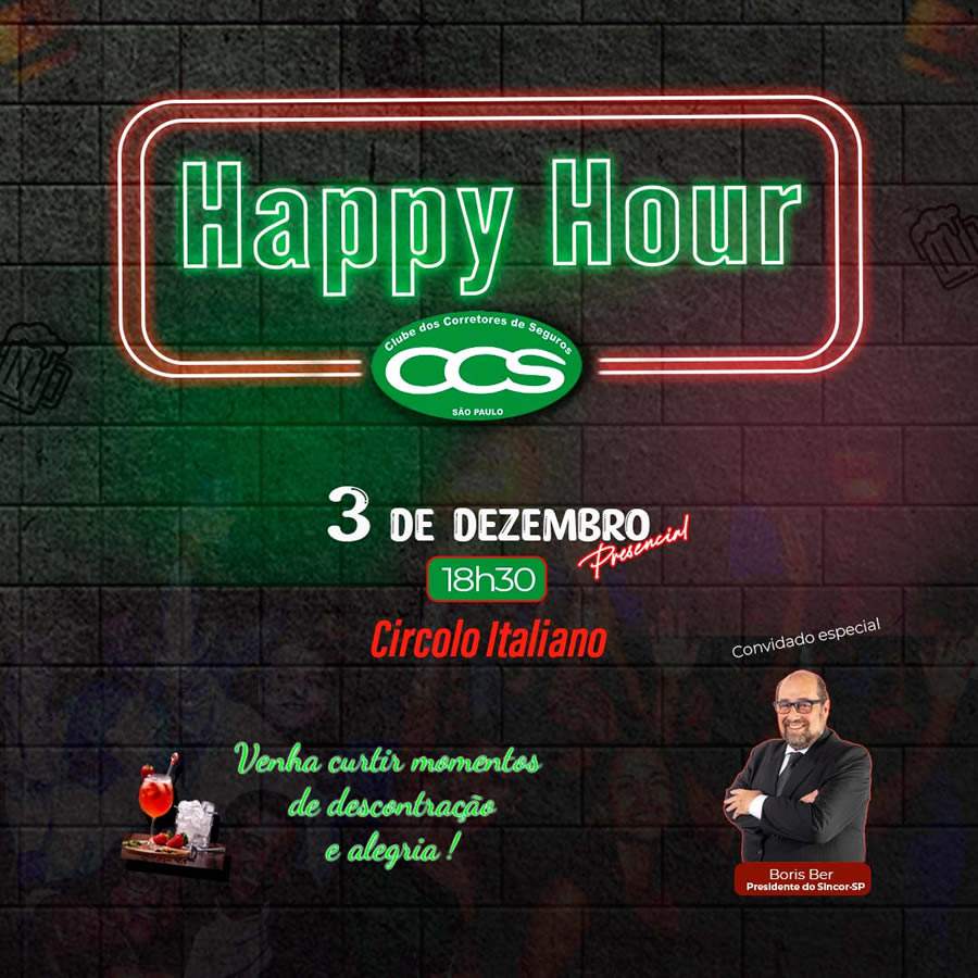 CCS-SP promover&aacute; happy hour para seus associados
