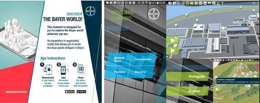 Imagens da aplica&ccedil;&atilde;o criada pela Ekantika para a&ccedil;&atilde;o de onboarding da Bayer