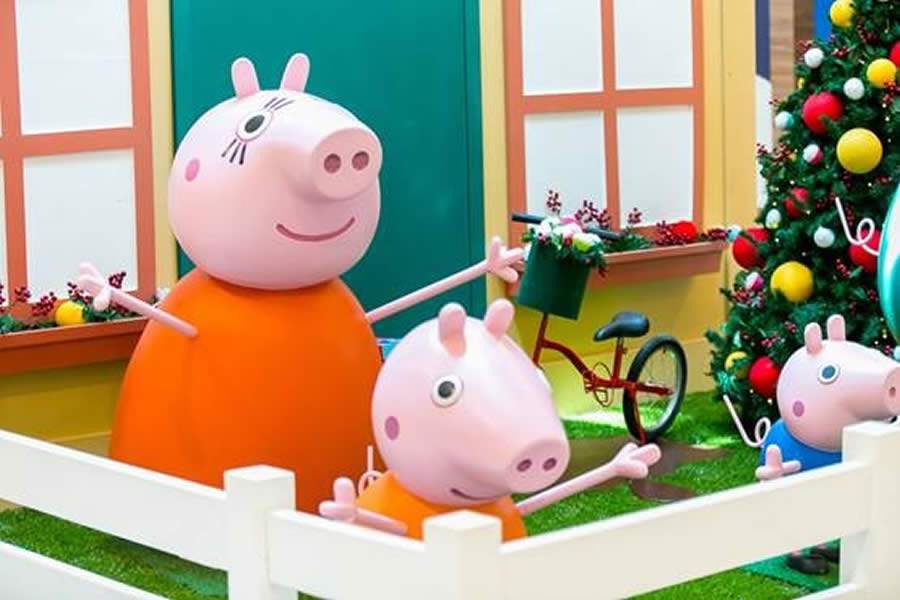 Shopping Parque das Bandeiras recebe Peppa Pig e família neste Natal