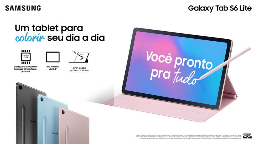 Galaxy Tab S6 Lite | Imagem meramente ilustrativa