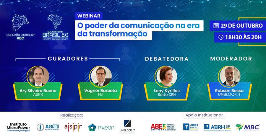 Webinar debaterá sobre o poder da Comunicação na era da transformação