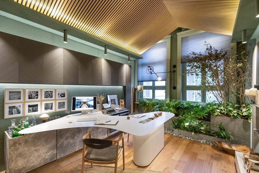 Floreiras Ecotelhado no projeto biof&iacute;lico da Quadriarq. Foto: Marcelo Donadussi