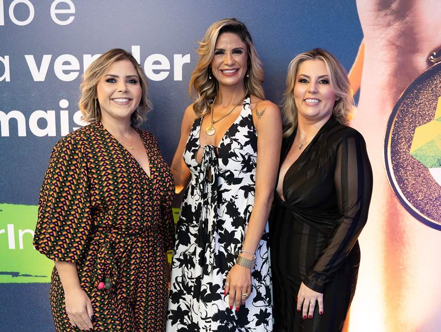 Marcela Meneses, Fabiana Cardoso e Liliane Freitas celebram parceria entre Aurora Sa&uacute;de e Affiance Life - Fotos: Guilherme Felipe