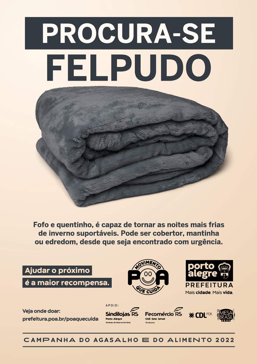 SPR criou uma a&ccedil;&atilde;o publicit&aacute;ria diferenciada e com equipara&ccedil;&atilde;o emocional para a Campanha do Agasalho e do Alimento 2022 da Prefeitura de Porto Alegre - Cr&eacute;dito: Divulga&ccedil;&atilde;o SPR