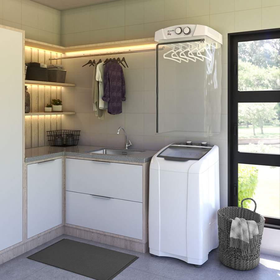 Processo essencial para eliminar os res&iacute;duos de produto acumulados na lavadora, a limpeza prolonga a vida &uacute;til do eletrodom&eacute;stico e ainda garante uma lavagem de roupas eficientes. | Foto: Divulga&ccedil;&atilde;o Mueller