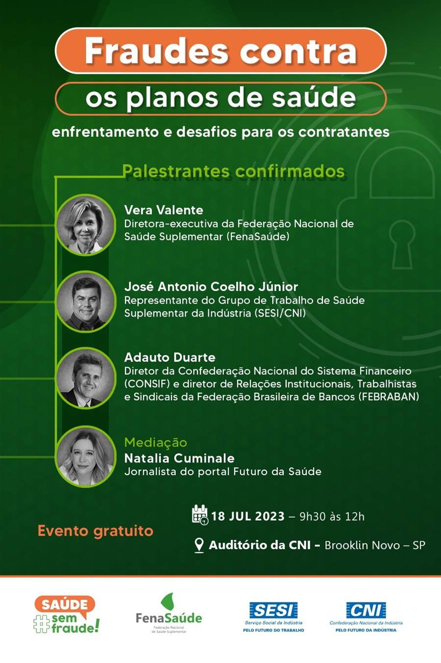 FenaSa&uacute;de, SESI e CNI realizam evento sobre enfrentamento e desafios das fraudes para contratantes de planos de sa&uacute;de