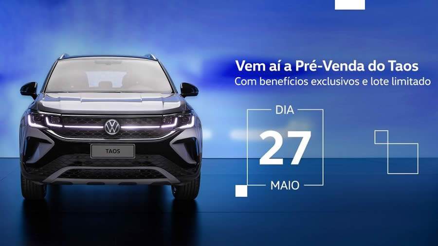 VW do Brasil abre pr&eacute;-venda do Taos no dia 27/5