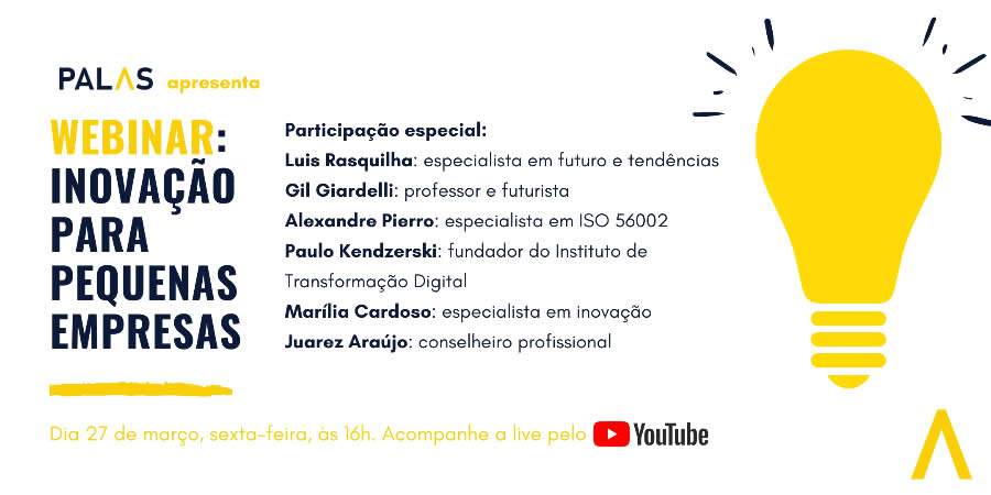 Webinar: Inova&ccedil;&atilde;o para pequenas empresas - Divulga&ccedil;&atilde;o