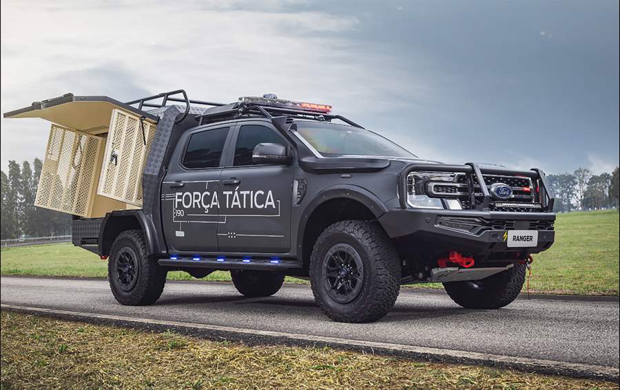 Nova Ford Ranger V6 de pol&iacute;cia &eacute; atra&ccedil;&atilde;o do Congresso COP Internacional